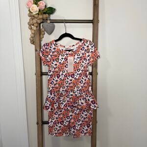 Dot Dot Smile NWT Leopard Romper‎ Size 8/10